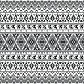 Geometric vector illustration design. Seamless ethnic pattern. Tribal Aztec style. Black and white colors. Royalty Free Stock Photo