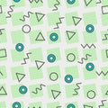 Geometric Vector pattern with black and green grid.
