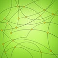 Geometric vector pattern,curves and nodes Royalty Free Stock Photo