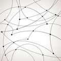 Geometric vector pattern,curves and nodes Royalty Free Stock Photo