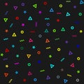 Geometric Vector pattern. Form a triangle, a star, a line, a circle. Abstract pattern