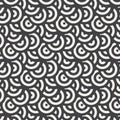 Geometric vector pattern, repeating circle shape with white and black color. Graphic clean for wallpaper, fabric,
