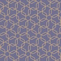 Geometric vector pattern, repeating geometric rounded on corners of hexagon shape Royalty Free Stock Photo