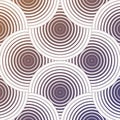 Geometric vector pattern, repeating linear circle in thick and thin line overlap each. Graphic clean for fabric