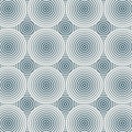 Geometric vector pattern, repeating linear circles overlap each. Vector clean for design, fabric, wallpaper, background.