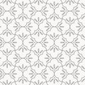 Geometric vector pattern, repeating linear half circle combined as abstract petals flower. Graphic clean for fabric, wallpaper,