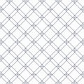 Geometric vector pattern, repeating linear square and diamond shape with cross at each corner.