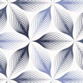 Geometric vector pattern, repeating tile texture abstract flower petal or leaves, two tone color comprising of dark blue and light Royalty Free Stock Photo