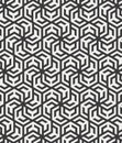 Geometric vector pattern, repeating triangle on hexagon stripe. Monochrome stylish texture Royalty Free Stock Photo