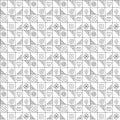 Geometric vector seamless pattern with different geometrical hand drawn forms. Square, triangle, rectangle, dots, circles, hearts Royalty Free Stock Photo