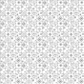 Geometric vector seamless pattern with different geometrical hand drawn forms. Square, triangle, rectangle, dots, circles, hearts Royalty Free Stock Photo