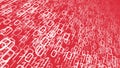 Cyber security algorithm, vector binary code big data flow Royalty Free Stock Photo
