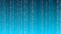 Cyberspace computer cloud, random opacity vector numbers Royalty Free Stock Photo
