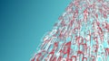 Database zeros ones neural network data stream Royalty Free Stock Photo