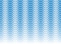 Geometric water waves with blue fading background, vector illustration