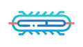 Geometric Wave Pattern Icon, Abstract Flow Design, vector design Generative AI Royalty Free Stock Photo