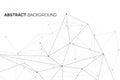 Geometric web background with abstract line, dot, node. Modern polygon pattern with molecular structure. Cybernetic
