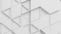Geometric White Abstract Background with Interlocking Triangles and Hexagons pattern Royalty Free Stock Photo