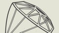 Geometric Wireframe 3D Diamond for Modern Tech Designs, vector design Generative AI Royalty Free Stock Photo