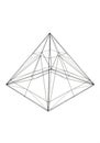 Geometric wireframe illustration of a three-dimensional Royalty Free Stock Photo
