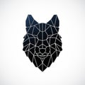 Geometric wolf head. Royalty Free Stock Photo