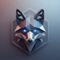 Geometric wolf head illustration in a Royalty Free Stock Photo