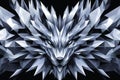 Geometric Crystal Wolf Head - Abstract Digital Art Royalty Free Stock Photo