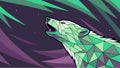 Geometric Wolf Howling Forest Vector, vector design Generative AI Royalty Free Stock Photo