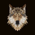 Geometric wolf polygonal vector illustration