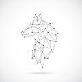Geometric Wolf silhouette. Royalty Free Stock Photo