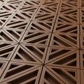 Geometric wooden pattern featuring interlocking triangular motifs. The design Royalty Free Stock Photo