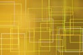 Geometric yellow abstract background with glowing square line pattern Royalty Free Stock Photo