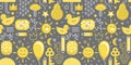 Geometric yellow gray pattern