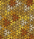 Geometric yellow islamic pattern. Color geometric arabic vector texture for cloth, textile, wrapping, wallpaper