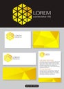 Geometric yellow logo icon design with business