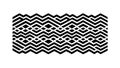 Geometric Zigzag Pattern Icon, Abstract Texture, Dynamic Design, Wavy Lines, vector design Generative AI Royalty Free Stock Photo