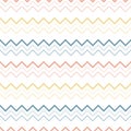 Geometric zigzag vector pattern, vintage abstract chevron background Royalty Free Stock Photo