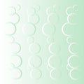 Abstract circle pattern with green blur background, vector graphic illustration.