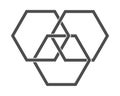 Geometrical abstraction. The intersection of the geometric shapes three of the hexagon. Simple vector illustration, flat style