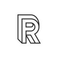 Optical Illusion Letter R undecidable Logo