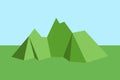 Geometrical, angular tringular and rectangular graphics on mountain and hill