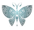 Geometrical butterfly.Tattoo design Royalty Free Stock Photo