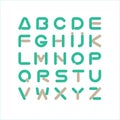 Geometrical editable stroke line font