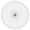 Sacred Geometry Torus Yantra or Hypnotic Eye vector illustration
