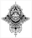 Geometrical Floral Pattern Mandala Tattoo