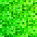 Geometrical gradient rectangle background - digital mosaic vector graphic from rectangles in green tones