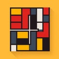 Geometrical Mosaic Pattern In The Style Of De Stijl