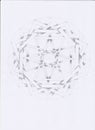 Geometrical repeating draw hypnotic lines