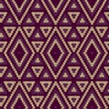 Geometrical seamless knitted pattern Royalty Free Stock Photo