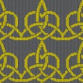 Geometrical seamless knitted pattern Royalty Free Stock Photo
